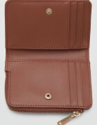 Mango Памучен портфейл с метално лого Бежов