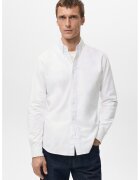 Mango Памучна риза Oxford - Бял