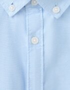 Mango Памучна риза Oxford Светлосин