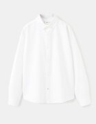 Mango Памучна риза с яка Oxford Бял