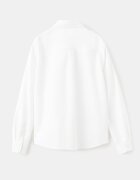 Mango Памучна риза с яка Oxford Бял