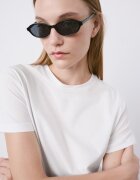 Mango Памучна тениска Бял