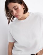 Mango Памучна тениска Бял