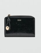 Mango Портфейл с двойно прегъване и лого Черен