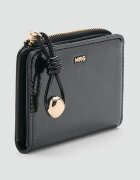 Mango Портфейл с двойно прегъване и лого Черен