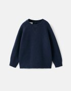 Mango Пуловер с овално деколте Тъмносин