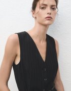 Mango Раиран гащеризон с колан Черен