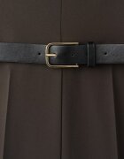 Mango Разкроен гащеризон с колан Кафяв