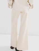 Mango Разкроени дънки с миди талия Светло бежово