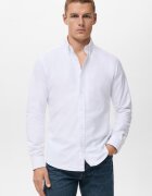 Mango Риза Oxford Бял