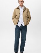 Mango Риза Oxford Бял