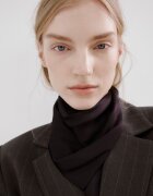 Mango Сако на ситно райе с лиосел Тъмнокафяв