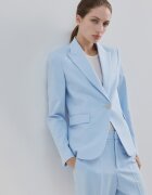 Mango Сако с копчета и раздвоен ревер Небесносин