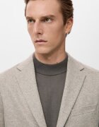 Mango Сако с вълна и раздвоен ревер Бежов меланж