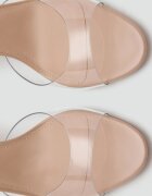 Mango Сандали с ток с лесно обуване Прозрачен
