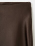Mango Сатинирана пола с дантела Тъмнокафяв