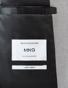 Mango Силно прилепнало сако с джобове с капаче Сив