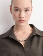 Mango Скъсен гащериозон от лен и лиосел с връзка Тъмнокафяв