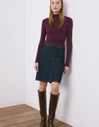 Mango Слим блуза Тъмновиолетов