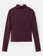 Mango Слим блуза Тъмновиолетов
