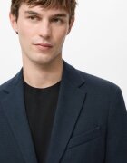 Mango Слим сако с раздвоен ревер Тъмносин