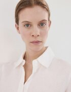 Mango Стандартна ленена риза Бял