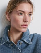 Mango Свободно яке от деним Светлосин