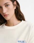 Mango Тениска с графика Крем