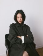 Mango Тренч с памук Тъмнокафяв
