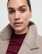 Mango Тренч с вълна с копчета Бежов