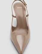 Mango Заострени обувки с гола пета Бежов