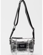 Marc Jacobs Чанта през рамо с метализиран ефект - Черен/Сребрист