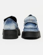 Marc Jacobs Дънкови мокасини с масивен ток Син меланж