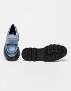 Marc Jacobs Дънкови мокасини с масивен ток Син меланж
