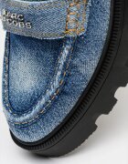 Marc Jacobs Дънкови мокасини с масивен ток Син меланж