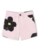 Marc Jacobs Флорален дънков къс панталон Черен/Бледо розово