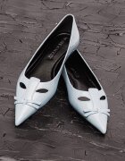 Marc Jacobs Кожени пантофки The Kat с отвори Ледено синьо