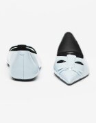 Marc Jacobs Кожени пантофки The Kat с отвори Ледено синьо