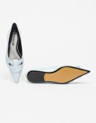 Marc Jacobs Кожени пантофки The Kat с отвори Ледено синьо