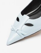 Marc Jacobs Кожени пантофки The Kat с отвори Ледено синьо