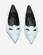 Marc Jacobs Кожени пантофки The Kat с отвори Ледено синьо