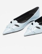 Marc Jacobs Кожени пантофки The Kat с отвори Ледено синьо