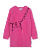 Marc Jacobs Рокля с овално деколте и графична шарка - Черен/Фуксия
