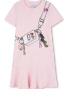 Marc Jacobs Рокля-тениска с графика - Пастелнорозов/Бледо розово