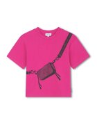 Marc Jacobs Тениска с паднали ръкави - Черен/Фуксия