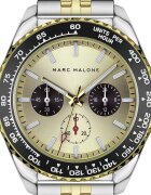 Marc Malone Часовник от неръждаема стомана с хронограф Сребрист/Златист
