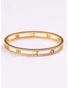 Marc Malone Гривна с 18K злато и римски цифри