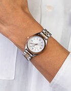 Marc Malone Кварцов часовник с двуцветна верижка Rose Gold/Сребрист