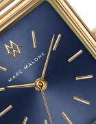 Marc Malone Кварцов часовник с метална верижка Златист