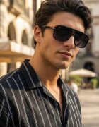 Marc Malone Унисекс слънчеви очила Pilot Черен